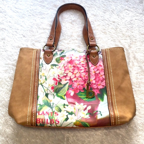 Born Handbags - Floral handbag tan pink B.O.C.
